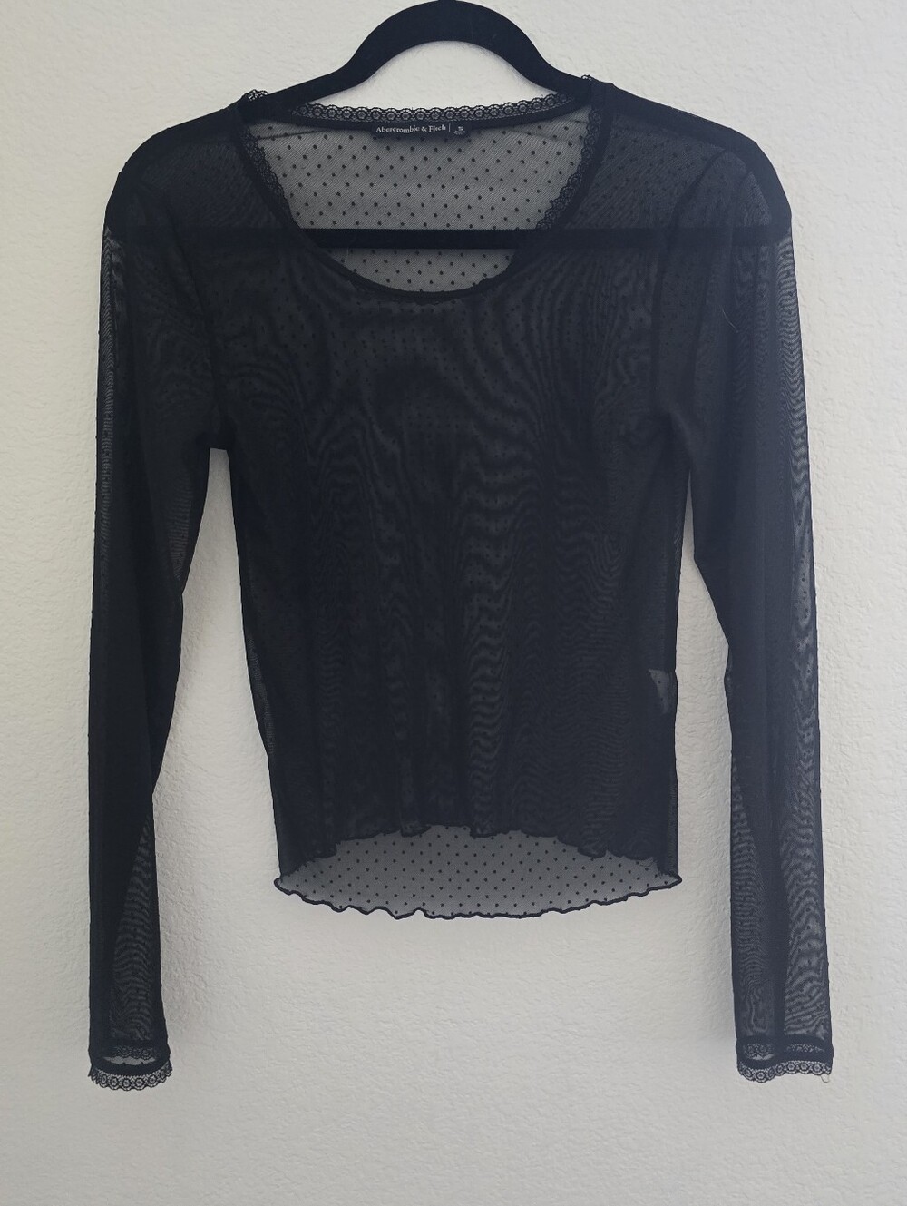 Black Sheer Abercrombie & Fitch Long Sleeve Shirt